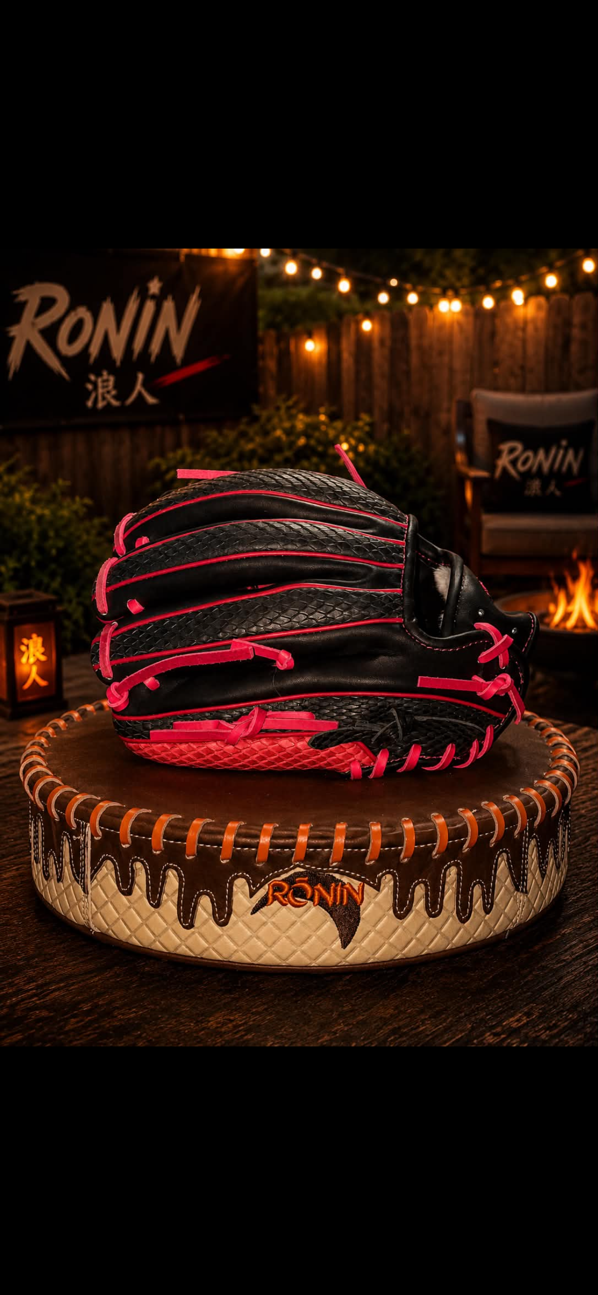 Ronin 11.25” Black & Red Snakeskin Infield Glove