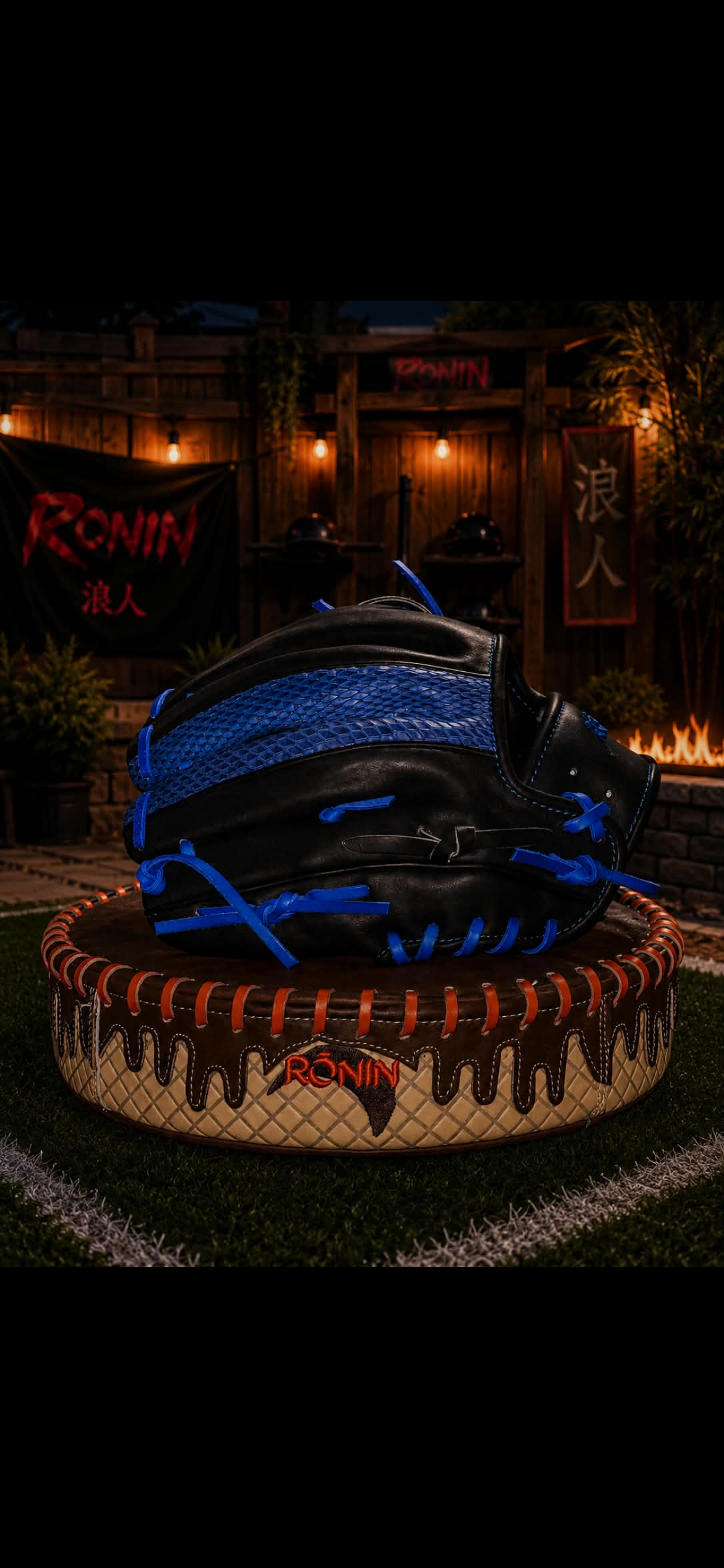 Ronin 11.25” Black & Royal Blue Infield Glove