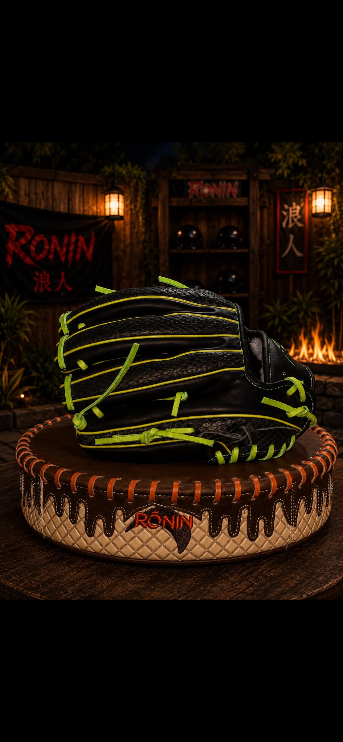 Ronin 11.25” Black & Lime Green Infield Glove